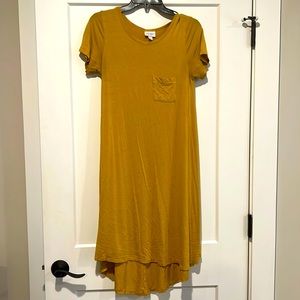 LuLaRoe Carly dress size XXS mustard color